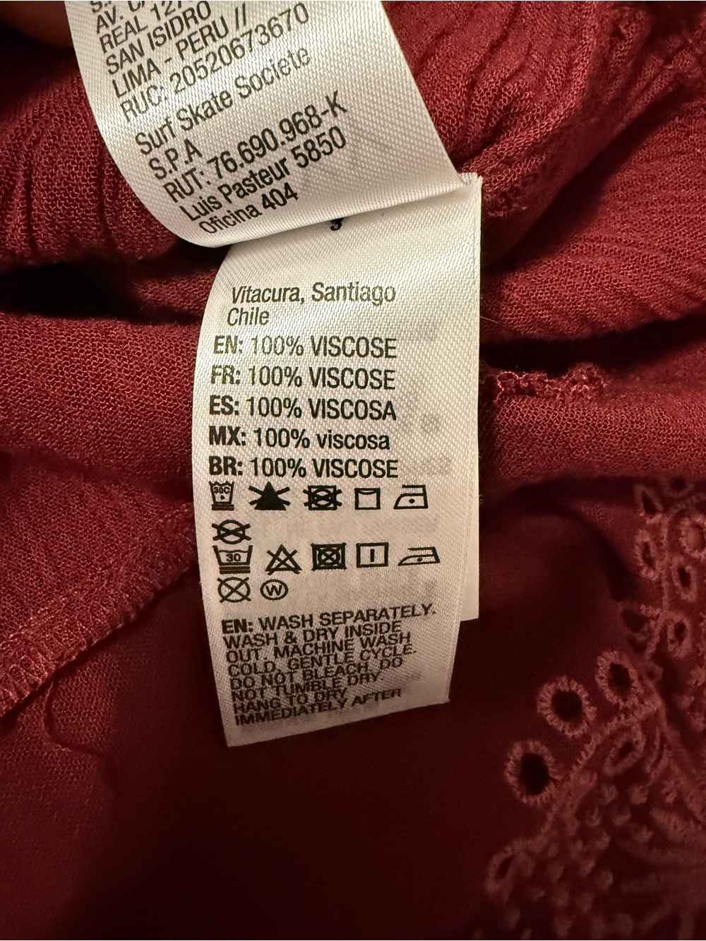 Roxy Burgundy Off-Shoulder Midi Dress - Picture 7 of 7